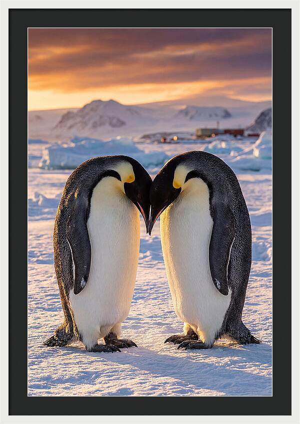 Emperor Penguins In Love