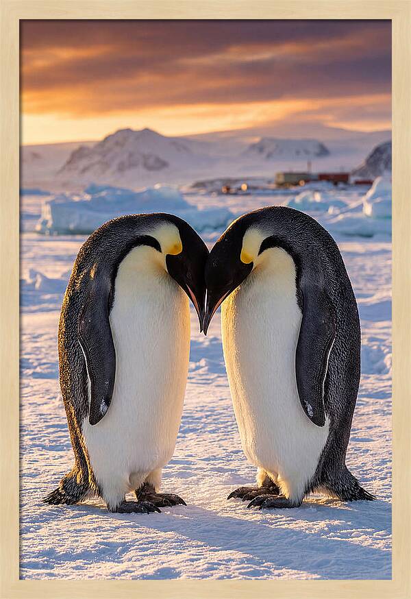 Emperor Penguins In Love
