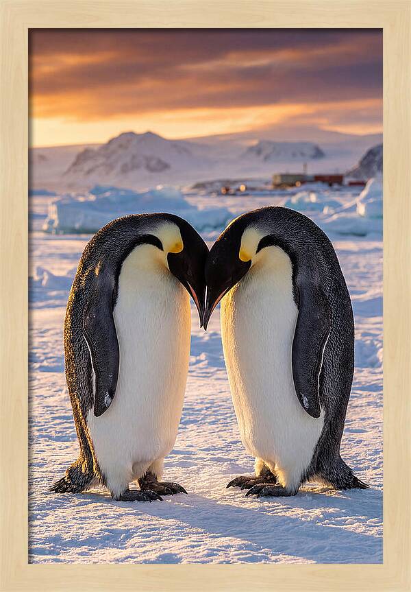 Emperor Penguins In Love