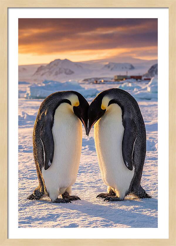 Emperor Penguins In Love