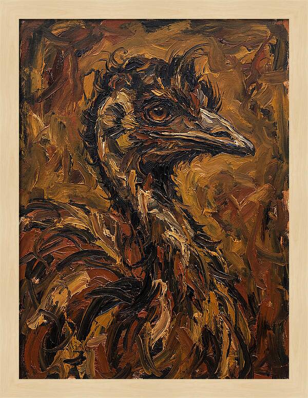 Emu In Expressionist Style