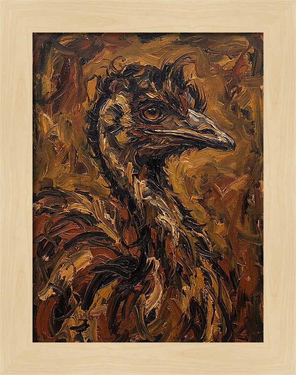 Emu In Expressionist Style