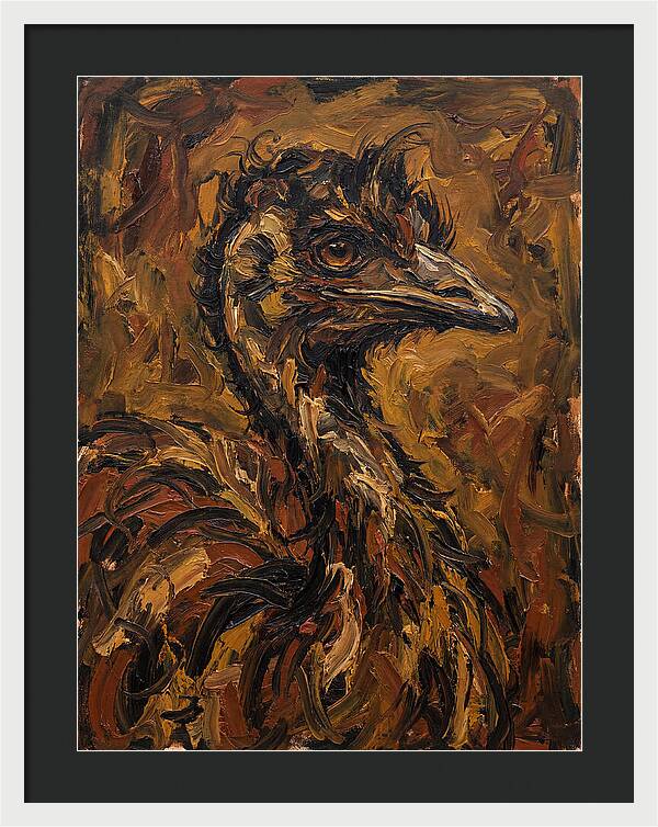 Emu In Expressionist Style