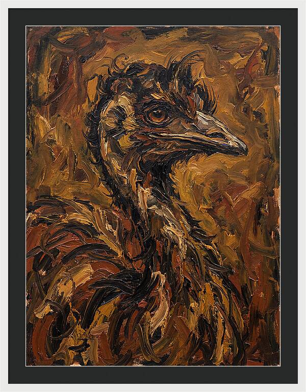 Emu In Expressionist Style