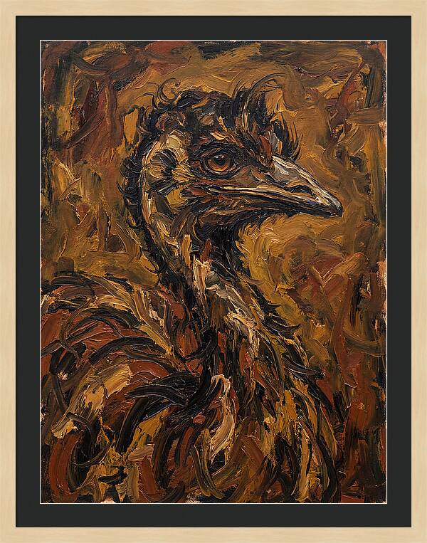 Emu In Expressionist Style