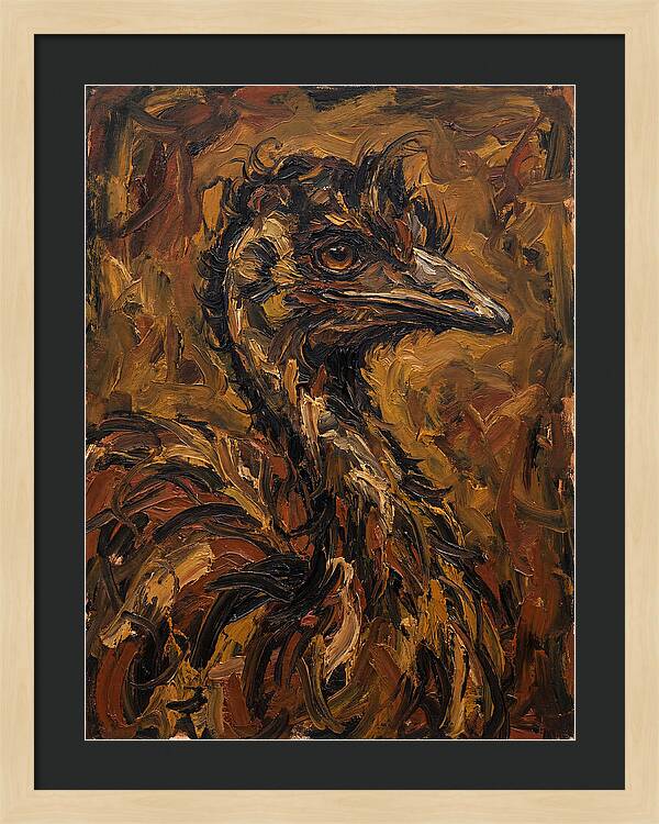 Emu In Expressionist Style
