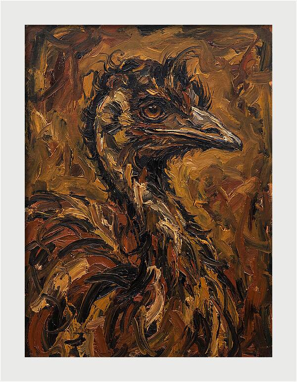 Emu In Expressionist Style
