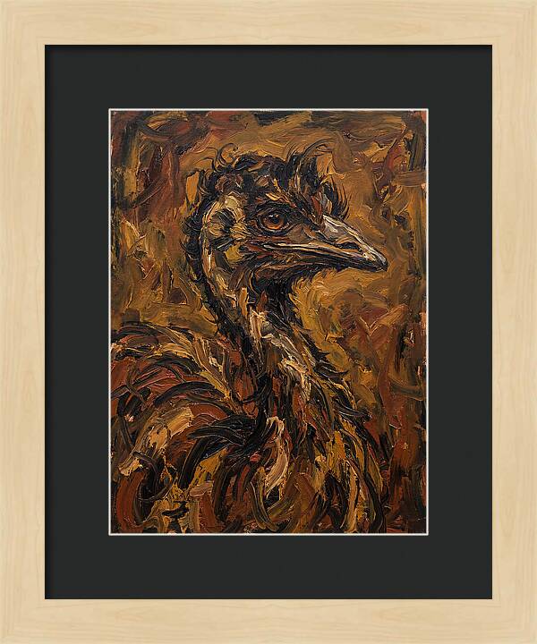 Emu In Expressionist Style