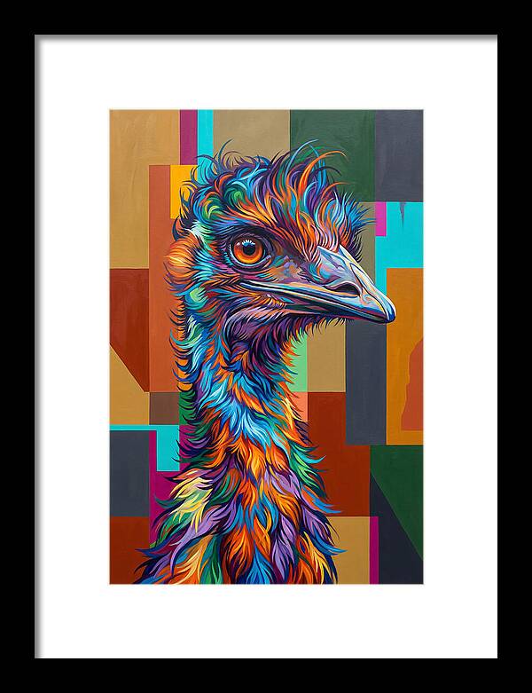 Emu In Vibrant Colors