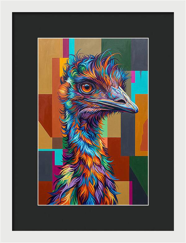 Emu In Vibrant Colors