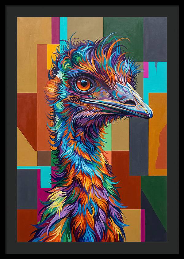 Emu In Vibrant Colors