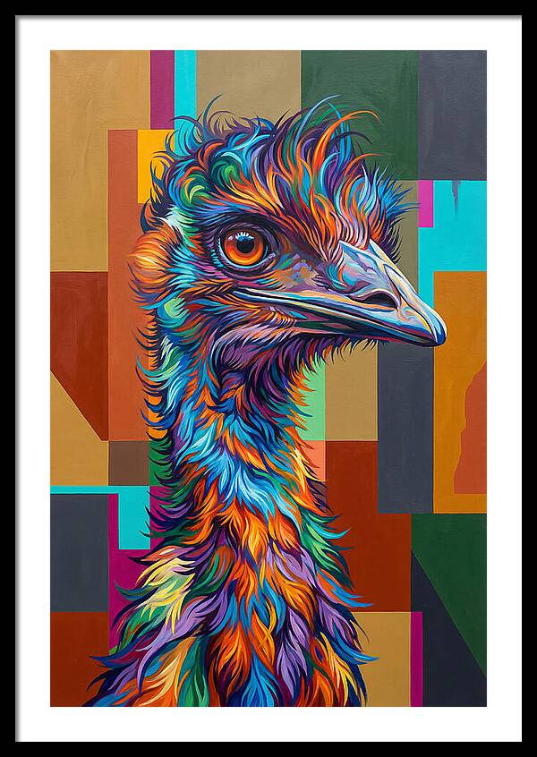 Emu In Vibrant Colors