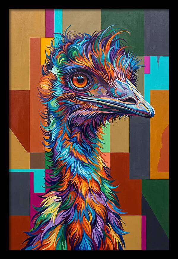 Emu In Vibrant Colors