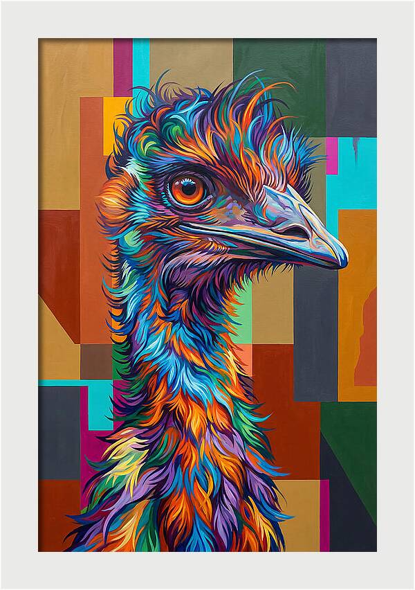 Emu In Vibrant Colors