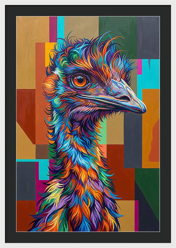 Emu In Vibrant Colors