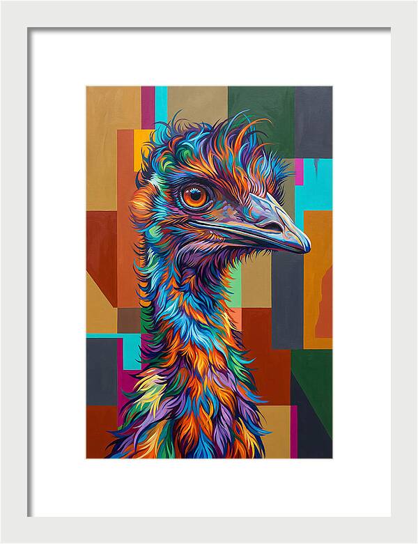 Emu In Vibrant Colors