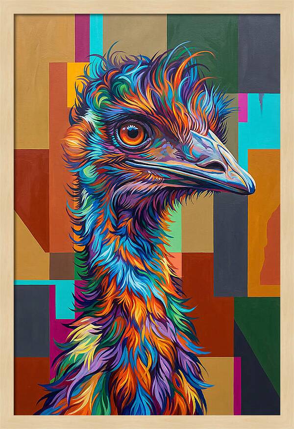 Emu In Vibrant Colors