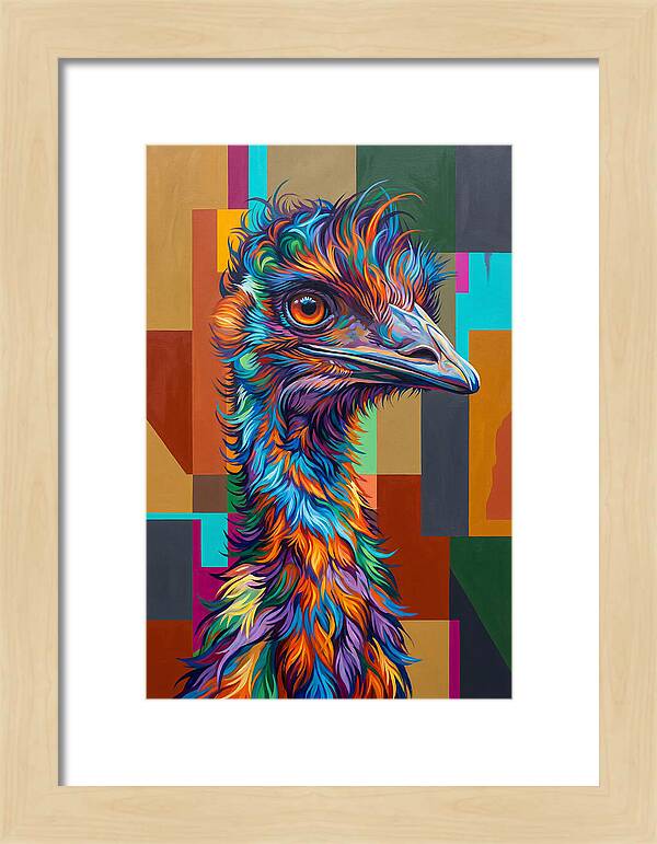 Emu In Vibrant Colors