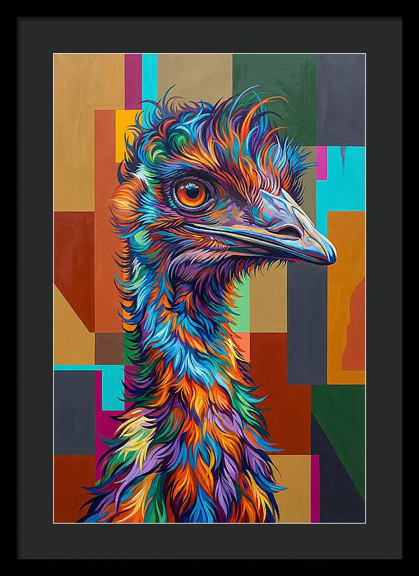 Emu In Vibrant Colors