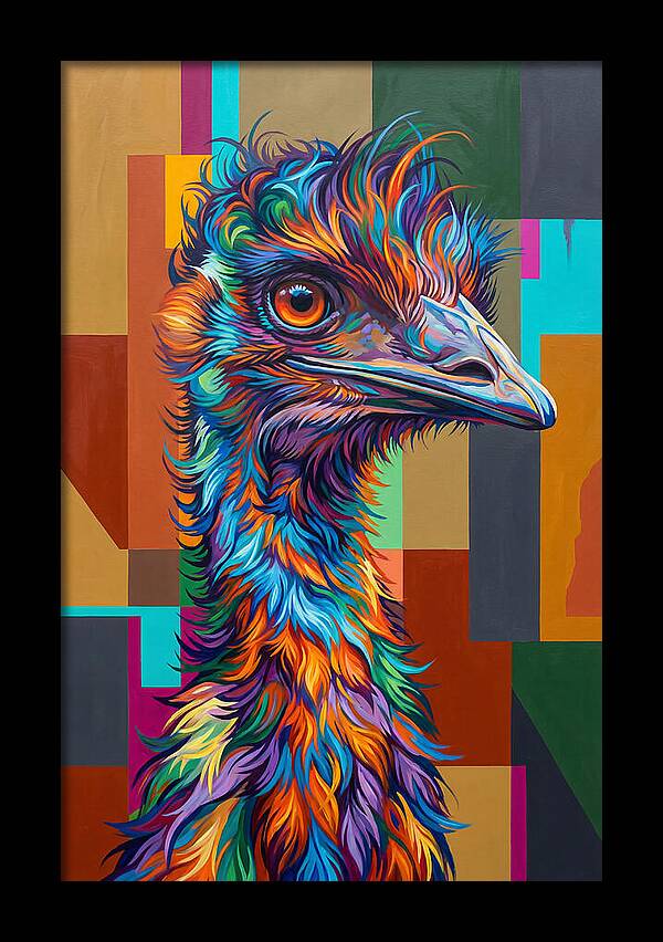 Emu In Vibrant Colors
