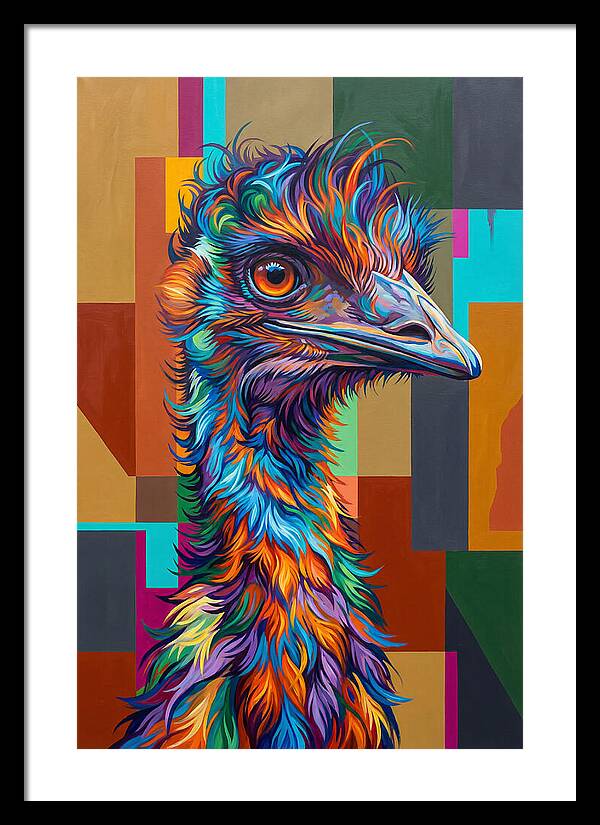 Emu In Vibrant Colors