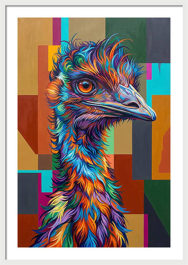 Emu In Vibrant Colors