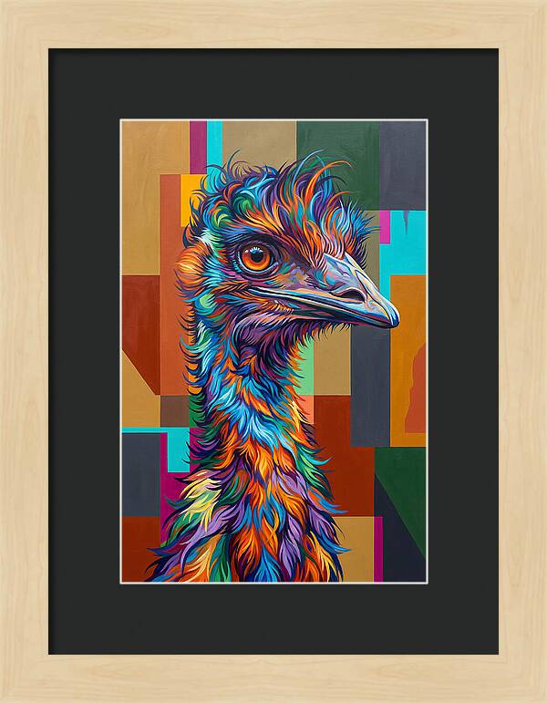 Emu In Vibrant Colors