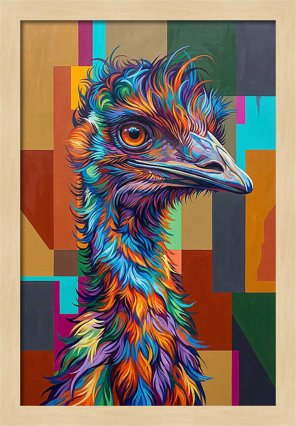 Emu In Vibrant Colors