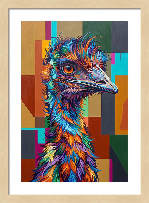 Emu In Vibrant Colors