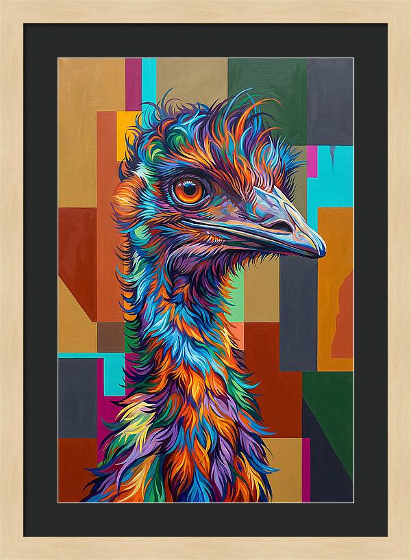 Emu In Vibrant Colors