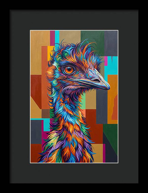 Emu In Vibrant Colors