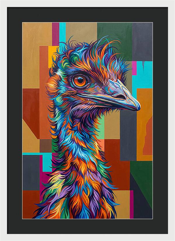 Emu In Vibrant Colors