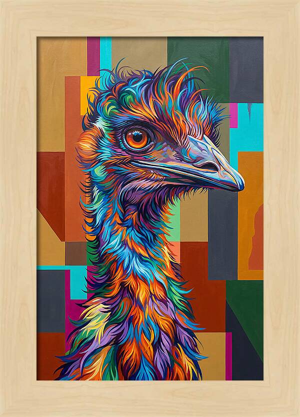 Emu In Vibrant Colors