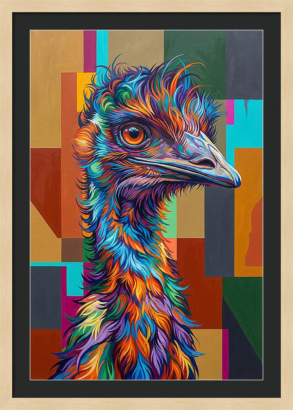 Emu In Vibrant Colors