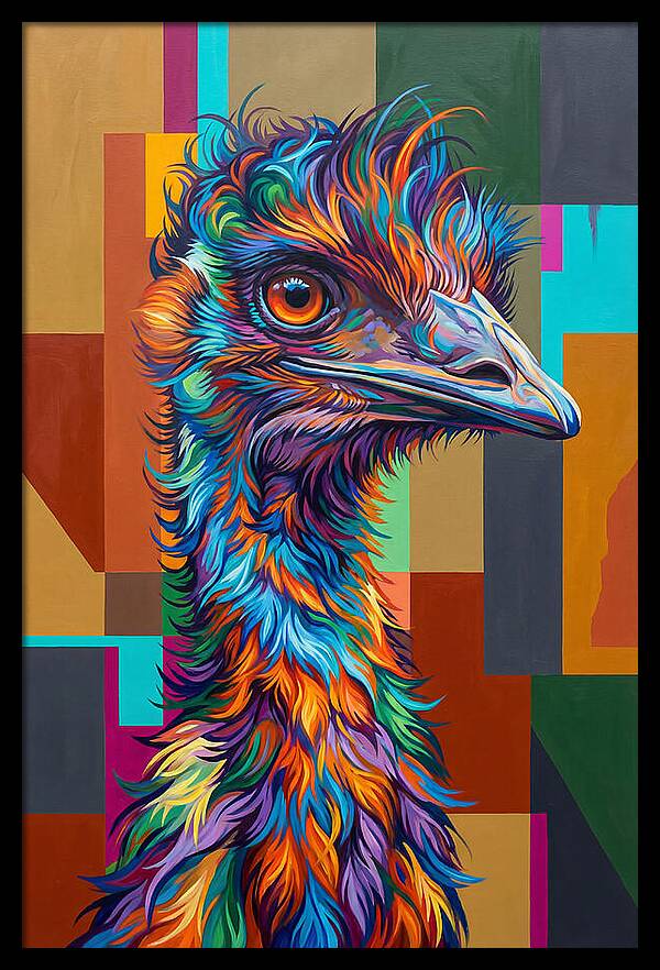 Emu In Vibrant Colors