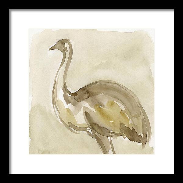 Emu In Watercolor Hues