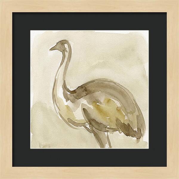 Emu In Watercolor Hues