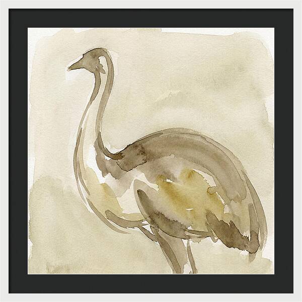 Emu In Watercolor Hues