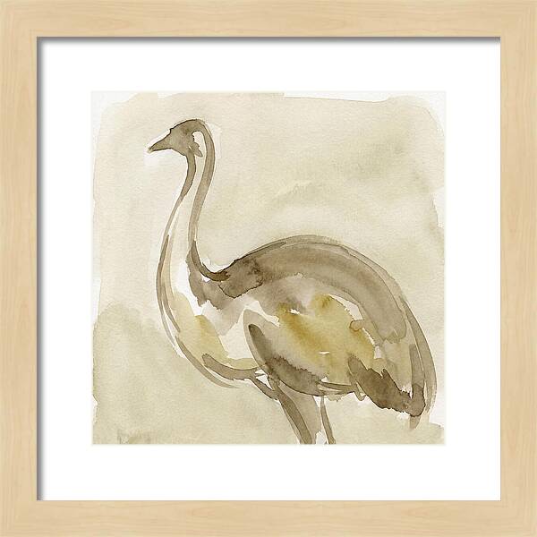 Emu In Watercolor Hues