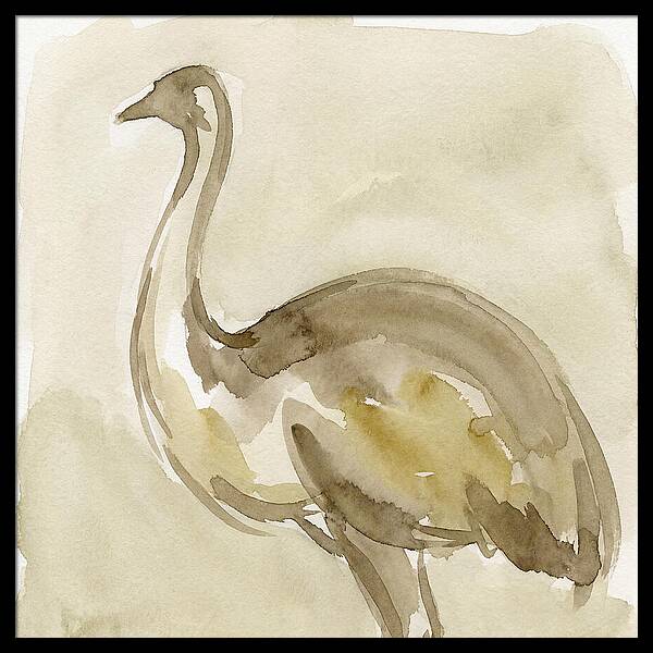 Emu In Watercolor Hues