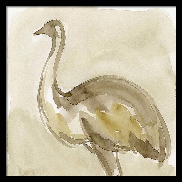 Emu In Watercolor Hues