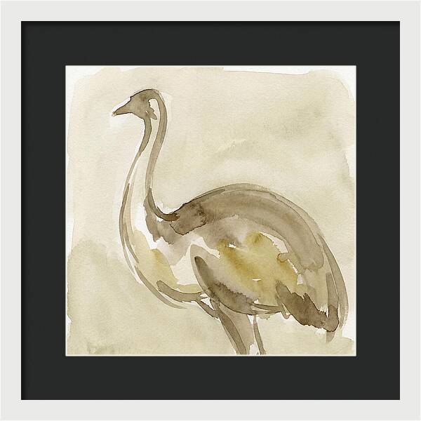 Emu In Watercolor Hues