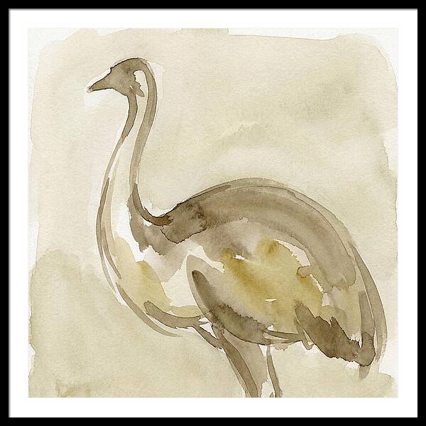 Emu In Watercolor Hues