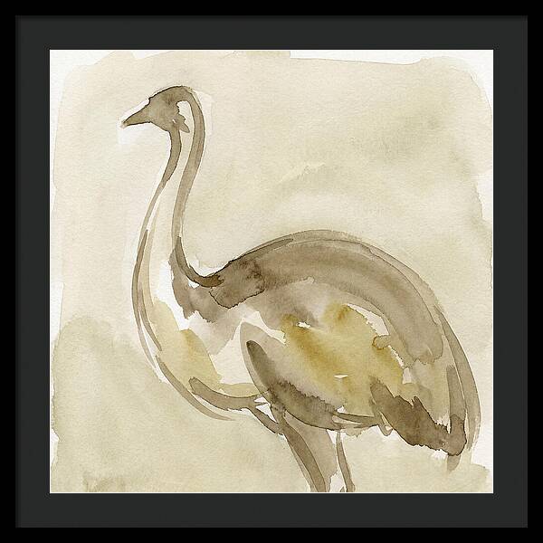 Emu In Watercolor Hues
