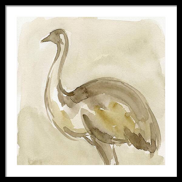 Emu In Watercolor Hues