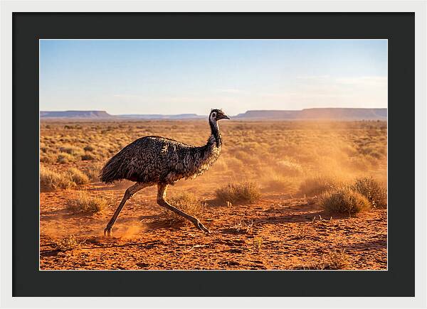 Emu Running Through The Outback