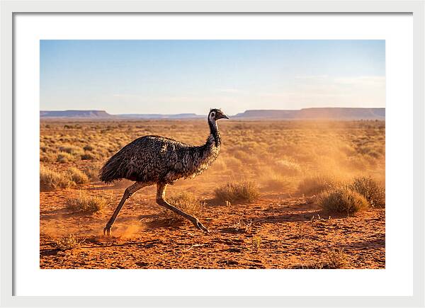 Emu Running Through The Outback