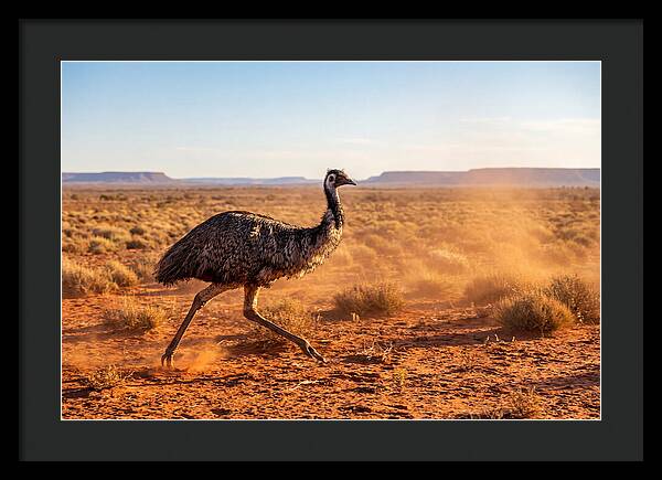 Emu Running Through The Outback