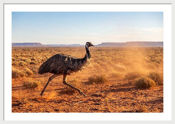 Emu Running Through The Outback