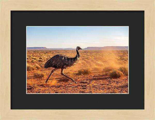 Emu Running Through The Outback